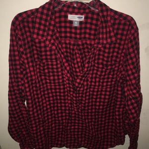 Old Navy XXL Red & Black Flannel